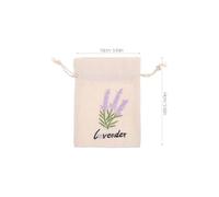 HAPINARY 10Pcs Lavender Pattern Drawstring Pouches 10X14Cm Canvas for Travel, Packaging and Aromatic Sachets