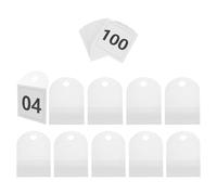 HAPINARY 10pcs Live Selling Number Tags for Clothes Blank Acrylic Hanger Cards and 1-100 Consecutive Number Paper Tags for Retail and Online Clothing