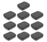 HAPINARY 10Pcs Mini Portable Matte Black Tin Storage Boxes with Hinged Lid 60X47X15Mm Small Candy Treat Boxes and Jewelry Bead Storage Cases for Travel and Party Favors