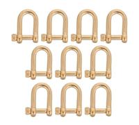 HAPINARY 10pcs Mini Screw Shackle - Stainless Steel U Shape D Ring - Horseshoe Shape Buckle Replacement for Leather Craft Purse Keychain
