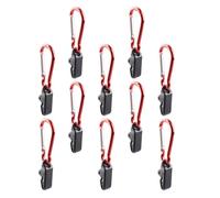 HAPINARY 10pcs Outdoor Tent Clips for Camping with Plastic and Aluminum Alloy, Serrated Teeth for Firmly Holding Canopy and Tarp, Includes Carabiner, for Windproof Tent and Outdoor Use