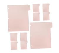 HAPINARY 10pcs Pink Plastic Binder Dividers with Tabs Loose Leaf Index Separators for Notebooks Planners Journals and Binder Inserts Pocket Index for Organized Document Management