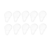 HAPINARY 10pcs Plastic Fan Makeup Brush Protectors Dustproof Cosmetic Brush Head Covers for Travel and Daily Use