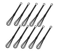 HAPINARY 10pcs Plastic Hair Dye Whisks for Even Color Mixing Professional and Home Salon Hair Dye Tools Durable Egg Beater for Blending Stirring Cooking and Baking Tasks