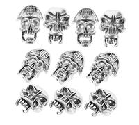 HAPINARY 10pcs Retro Dreadlock Hair Accessories for Men Large Hole Beads for Braiding Hair Cuffs and Charms for Dreads and Beards for DIY Decorations