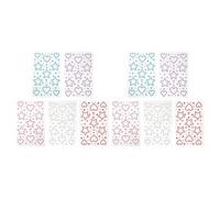 HAPINARY 10Pcs Self-Adhesive Rhinestone Star and Heart Pearl Stickers, Multi-Color Silver Ab Pink Purple Red Blue Gems for Festival Nail, Face, and Body Makeup Craft Decorations