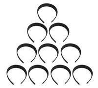 HAPINARY 10pcs Simple Black Wide Hairbands for Women, Plastic Material, Safe and Comfortable, for Working and Shopping, Stylish Female Headwear Hair Accessories