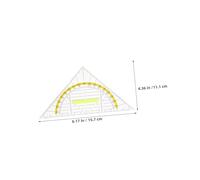 HAPINARY 10pcs Transparent Triangle Rulers with Handle Multipurpose Plastic Geometry Set for School and Office Dual-use Drafting Tools for Drawing Measuring and Angle Marking