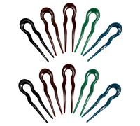 HAPINARY 10pcs u Shape Hair Forks for Women Sturdy Bun Hair Sticks Updo Accessories Chignon Pins