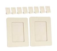 HAPINARY 10pcs Unfinished Natural Wood Photo Frames for DIY Craft Desktop Family Creativity Wooden Picture Frames for Painting and Home Decoration