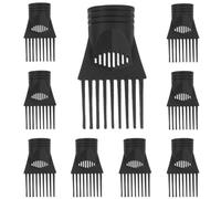 HAPINARY 10pcs Universal Hair Dryer Comb Nozzle Attachment for Home and Travel Use, Plastic Material, Eliminating Curling, Replacement Hair Dryer Accessory