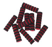 HAPINARY 10pcs Universal Leg Extension Machine Covers Foam Sponge Pads 20mm Inner Diameter 105mm Length Black Red Replacement Roller Pads for Gym Exercise Equipment