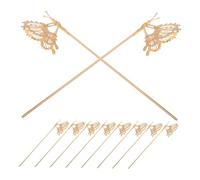 HAPINARY 10pcs Vintage Butterfly Hairpin for Women Chinese Decorative Hair Sticks for Long Hair Elegant Asian Accessories for Traditional Hanfu Cosplay