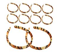 HAPINARY 10pcs Zoo Animal Theme Non Slip Hard Headbands Wide DIY Fabric Headbands for Holiday Crafts for Christmas and Year Celebrations Cute Pattern Animal Print Headwear