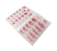 HAPINARY 10sheets Realistic Wound Tattoo Stickers Scar Stickers for Halloween Party Props Fake Cuts and Bruises Halloween Tattoo Favors for Men and Women