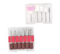 HAPINARY 11pcs Manicure Drill Bits Set Sanding Heads Nail File Nail Art Accessories for Beginners and Professionals