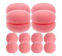 HAPINARY 12 Pcs Pink Mushroom Shaped Sponge Hair Rollers and Women, Gentle on Hair, Effortless Waves, for Home and Salon Use, Soft Sponge Curlers for Comfortable Sleep Styling