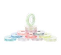 HAPINARY 12 Rolls 150D Glowing Embroidery Threads Metallic Colorful Sewing Floss for DIY Machine and Hand Embroidery, 12-Color Single Strand 100M Spool, Multifunctional Craft Supply for