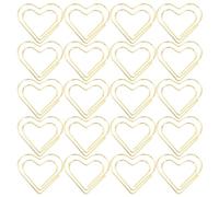 HAPINARY 120pcs Heart Shaped Paper Clips in Gold, Metal Decorative Bookmarks Strengthened Material for Document Sorting and Wedding Supplies, Cute Planner Paper Clips for Office and School