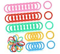 HAPINARY 120pcs Plastic Binder Rings Inner Colorful Loose Leaf Rings for Office Supply Book Binding Secure Closure Plastic Assorted Red Yellow Blue Green Pink for Document Organization