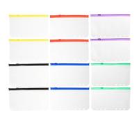 HAPINARY 12pcs A6 PVC Binder Pouches with Zipper, Removable and Wear-Resistant Notepad Zip Bags, Suitable for Company Employees and Travelers to Organise Documents and Cards