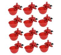 HAPINARY 12pcs Adjustable Automatic Drinking Fountain for Poultry Waterer Bowl for Chickens Pigeons and Birds Material Easy to Use for Home and Farm Use