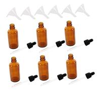HAPINARY 12pcs Amber Glass Essential Oil Dropper Bottles Set 15ml Refillable Perfume Containers with Pipette for Aromatherapy Massage and DIY Projects