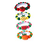 HAPINARY 12pcs Cartoon Pet Collar for Cats and Dogs Adorable Fruit Design Watermelon Strawberry Pineapple and Carrot Festival Neck Decor for Pets