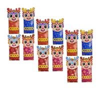 HAPINARY 12Pcs Chinese Style Red Envelopes Dragon Pattern Cartoon Money Packets Spring Festival Lunar Year Packets for Cash and Small Jewelry