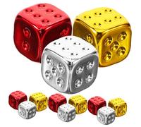 HAPINARY 12pcs Dice Shaped Car Tyre Valve Caps Electroplated Red Gold Silver Abs Valve Dust Caps with Threaded Design for Secure Seal and Rust Resistance Fit for Trucks Bikes Cars