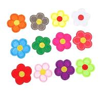 HAPINARY 12pcs Flower Embroidered Iron Patches for Jeans Jackets Bags DIY Sewing Applique Repair Decorations Multi Use Floral Cloth Patches for Clothes Hats Shoes