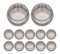 HAPINARY 12pcs Gas Stove Knob Safety Covers for Protection, Plastic Material with Simple Design, Prevent Residential Fire and Easy to Store, Suitable for Gas Stove and Oven Use in Kitchen