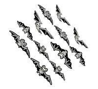 HAPINARY 12pcs Glow Dark Bat Stickers Halloween Wall Decor Creepy Pendant for Indoor Outdoor Haunted House Porch Lightweight and Easy to Install