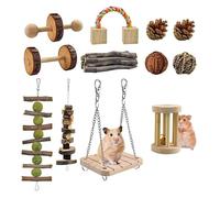 HAPINARY 12pcs Hamster Toy Safe Molar Plaything for Pets Fun Activity Supplies for Hamsters Gerbils Mice