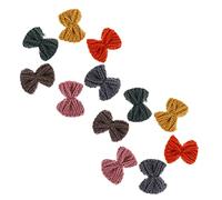 HAPINARY 12pcs Headwear Bowknots Knitted Bowknots Burlap for Diy Jewelry Making Supplies