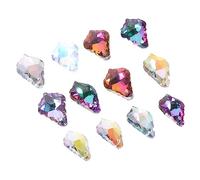 HAPINARY 12pcs Maple Leaf Crystal Pendants Sun Catchers Prisms for Beautiful Home Decor Sparkling Light Reflection for Ornaments