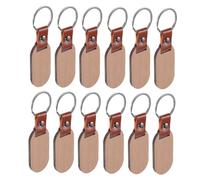 HAPINARY 12pcs Natural Wood Pet Tags Blanks for Engraving Smooth Edges Lightweight Dog Id Tags for DIY Crafting Unfinished Wooden Keychain Blanks for Pets