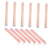 HAPINARY 12pcs Portable Plastic Hair Curlers Flexible Perm Rods for Long Hair Lightweight Spiral Curling Tools Easy to Use Travel Friendly