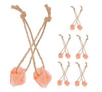 HAPINARY 12pcs Salt Lick Bricks for Deer Goat Salt Block Hanging Rope Mineral Blocks for Livestock Horse Chew Toys for Farm Animals