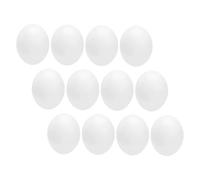 HAPINARY 12pcs Simulated Bird Eggs Plastic Realistic Pigeon Hatching Egg Imitation Fake for Craft Training and Creating Natural Environment