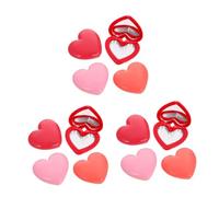 HAPINARY 12pcs Travel Eyeshadow Case Lipstick Box Refillable Cosmetics Dispenser Heart Shape