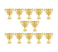 HAPINARY 12pcs Trophy Shaped Candy Boxes for Home Decoration and Holiday Use, Reusable and Portable Pp Material Snack Containers with Golden Colour and Creative Stylish Design