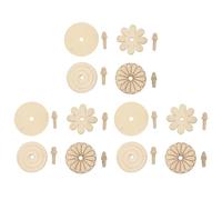 HAPINARY 12pcs Unfinished Wooden Gyroscope for DIY Painting Tops with Smooth Edges Natural Wood Material Suitable for Classroom and Outdoor Play Early Development Activity