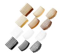 HAPINARY 12pcs Vintage French Hair Side Combs Teeth Plastic Twist Clips Strong Hold for Women Bun Chignon Updo Styling Accessories