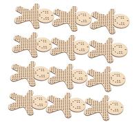 HAPINARY 12pcs Wooden Cross Stitch Plates DIY Craft Hanging Ornaments Natural Wood Stitching for Wedding Christmas Rustic Decoration