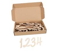 HAPINARY 14pcs Digital Month Wood Chips DIY Decor Numbers for Newborn Discs