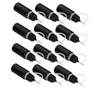 HAPINARY 15Pcs Black Glue Bottle Applicator Plastic Precision Tip Dropper Bottles for DIY Quilling Tool Craft Glue Dispenser and Oil Needle Use