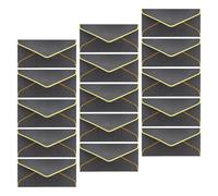 HAPINARY 15pcs Black V Flap Greeting Envelopes with Gold Border, Paper Material, Smooth Writing Surface, Elegant Classic Style for Wedding Invitations and Versatile Occasion Use