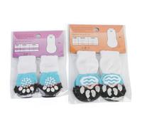 HAPINARY 16pcs Cotton Pet Socks for Dogs and Cats, Warm Winter Footwear Non-Slip Sole, Size S, Multi-Color Set for Indoor Use and Cold Weather Protection