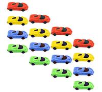 HAPINARY 16pcs Eraser 3D Puzzles Car for Kids Mini Puzzles Bag Stuffers Kid Puzzles Kid Car Animal Puzzle Bag Filler Mini Pencils Cars Students Stationery Child Toy Portable